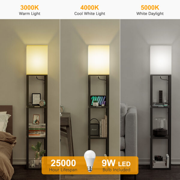 Maxsure Floor Lamp with Shelves - Image 2