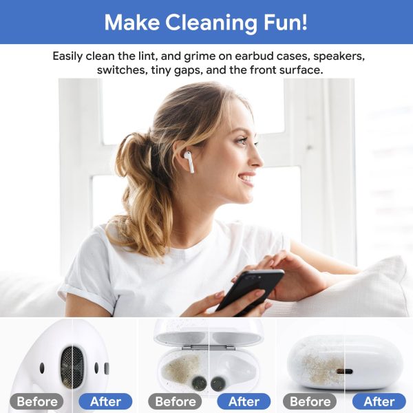 12 in 1 iPhone Cleaning Kit, Airpod Cleaner Kit, iPad/Phone Charge Port Cleaning Tool, Safely Clean Lightning Cable and Connector to Fix Unreliable Charging,Easy to Store and Carry, Black - Image 3