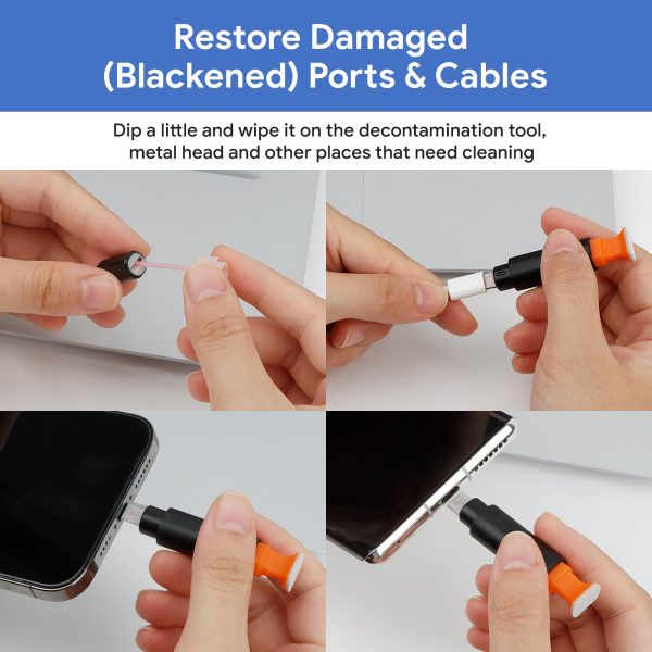 12 in 1 iPhone Cleaning Kit, Airpod Cleaner Kit, iPad/Phone Charge Port Cleaning Tool, Safely Clean Lightning Cable and Connector to Fix Unreliable Charging,Easy to Store and Carry, Black - Image 6